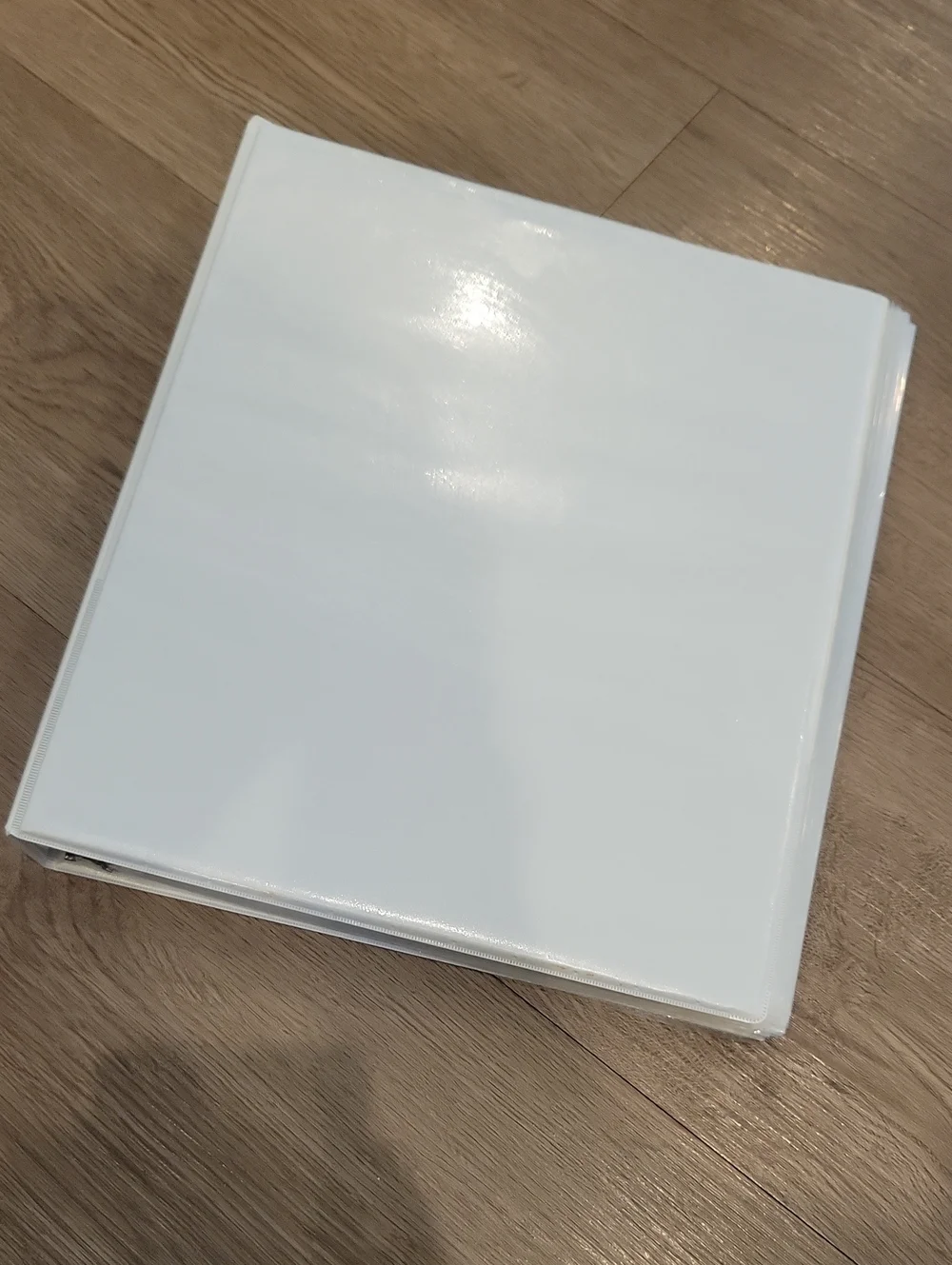 White 1in Binder With Plastic Insert Sheets
